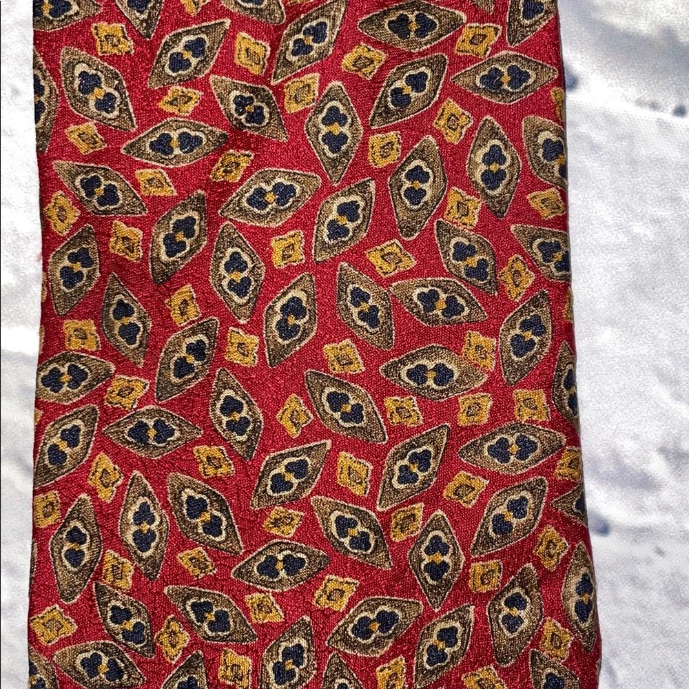 Vintage Dior Men's Red and Black Patterned Pants
